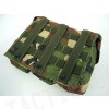 Airsoft Molle Triple AK Magazine Pouch Camo Woodland