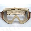 Airsoft Tactical Desert Goggle Glasses with 3 Lens Tan