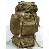 65L Combat Rucksack Camping Backpack Coyote Brown