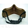 Airsoft X-Eye Half Face Mouth Protector Iron Mask Tan