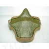 Deluxe Stalker Type Half Face Metal Mesh Protector Mask Tan