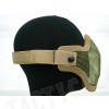 Deluxe Stalker Type Half Face Metal Mesh Protector Mask Tan