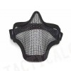 Deluxe Stalker Type Half Face Metal Mesh Protector Mask Black