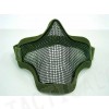 Deluxe Stalker Type Half Face Metal Mesh Protector Mask OD