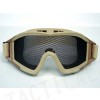 Airsoft No Fog Metal Mesh DL Style Goggle Tan