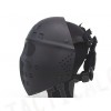 Full Face Hockey Type Airsoft Mesh Goggle Mask Black