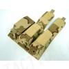 Airsoft Molle Triple Magazine Pouch Desert Camo