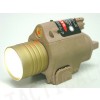 M6 6V 180Lm QD LED Tactical Flashlight & Red Laser Sight Tan
