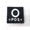 O POS Blood Type Identification Velcro Patch Black