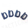 Grimloc D-Ring Locking Molle Carabiner 4pcs Pack Blue