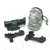 PVS-14 NVG Style 3x Magnifier Scope with Red Laser Black