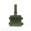 Quadruple MP5 Magazine Drop Leg Pouch OD