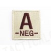 A NEG Blood Type Identification Velcro Patch Tan