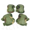 SWAT X-Cap Airsoft Paintball Knee & Elbow Pads Camo Woodland