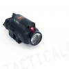 Tactical CREE LED Pistol Weapon Flashlight w/ Red Laser Black