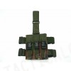 Triple MP5 Magazine Drop Leg Pouch Camo Woodland