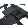 Double Magazine Drop Leg Pouch Black