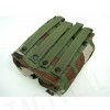 Airsoft Molle Double AK Magazine Pouch Camo Woodland