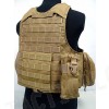 Molle Combat Strike Plate Carrier CIRAS Vest Coyote Brown