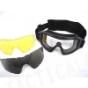 Airsoft Tactical Desert Goggle Glasses with 3 Lens Black