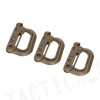 Grimloc D-Ring Locking Molle Carabiner 3pcs Pack Brown