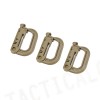 Grimloc D-Ring Locking Molle Carabiner 3pcs Pack Tan