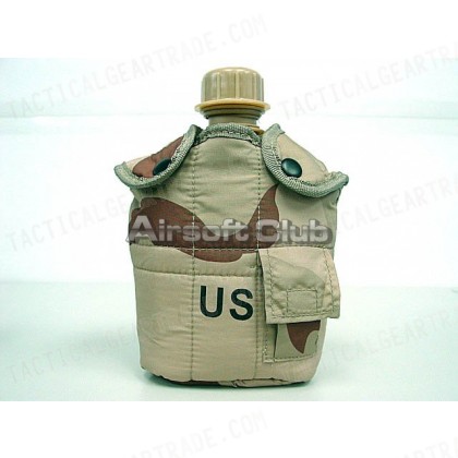 1Qt Canteen Water Bottle w/Pouch & Cup Desert Camo