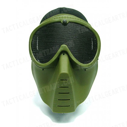 Airsoft Paintball Full Face No Fog Goggle Mask OD