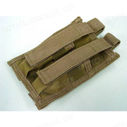 Molle Double Pistol Magazine Pouch Coyote Brown