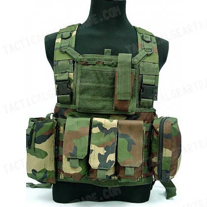 FSBE LBV Load Bearing Molle Assault Vest Camo Woodland