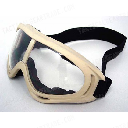 Airsoft UV-X400 Wind Dust Tactical Goggle Glasses Tan