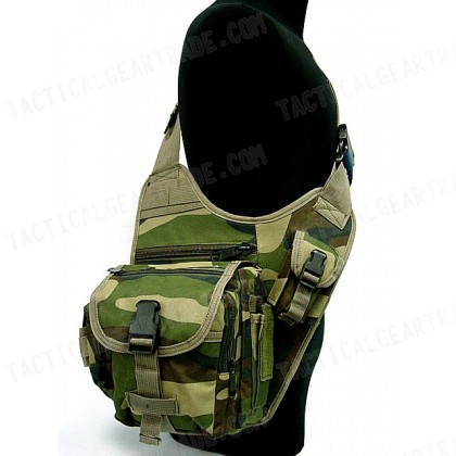 Military Universal Utility Shoulder Bag Camo Woodland