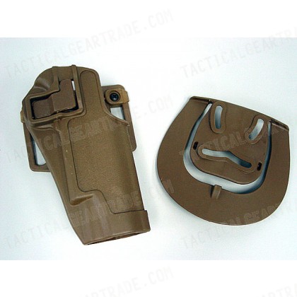 CQC Tactical Colt 1911 M1911 RH Pistol Paddle & Belt Holster Tan