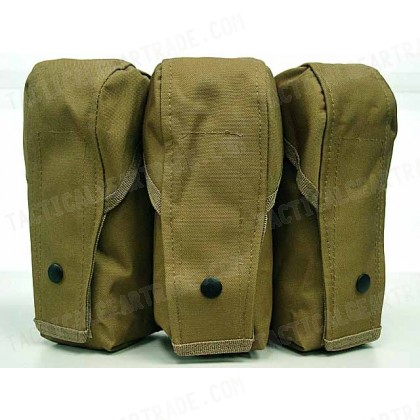 Airsoft Molle Triple AK Magazine Pouch Coyote Brown