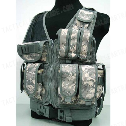 Deluxe Airsoft Tactical Combat Mesh Vest Digital ACU Camo