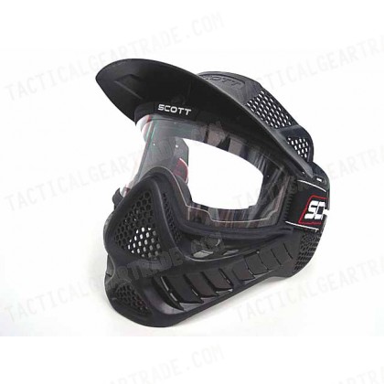 Full Face Airsoft Paintball Goggle Clear Lens Mask BK Type B