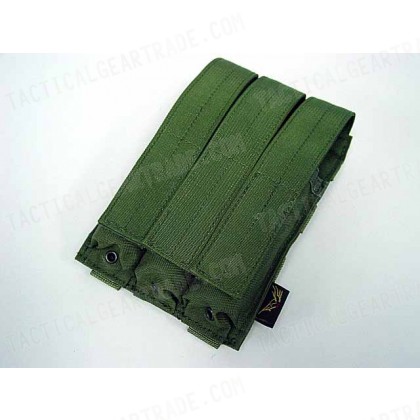 Flyye 1000D Molle Triple MP5 Magazine Pouch OD