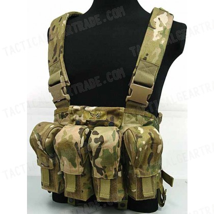 Flyye 500D Tactical LBT AK Magazine Chest Rig Vest Multicam