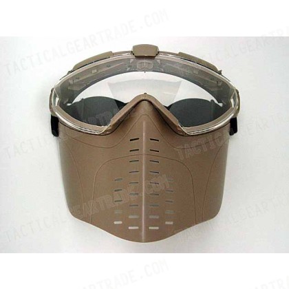 BATTLEAXE Pro-Goggle Full Face Mask with Fan Tan