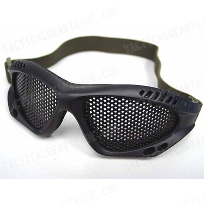 Airsoft Paintball No Fog Metal Mesh Goggle Glasses Black