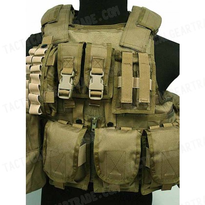 Molle 900D RAV Tactical Carrier Vest with 20 Pouch Coyote Brown