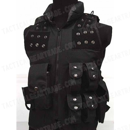 Airsoft Wargame Combat Tactical Assault Vest Black #B