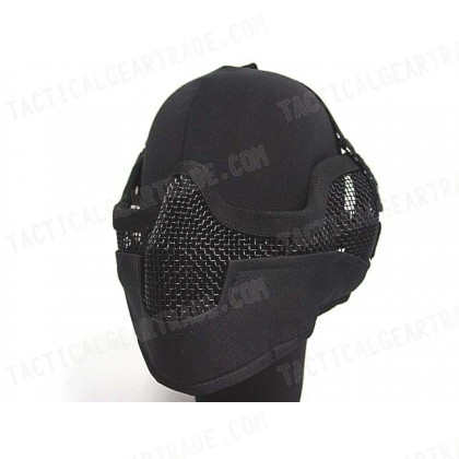 Stalker Type Half Face Metal Mesh Raider Mask Ver. 2 Black