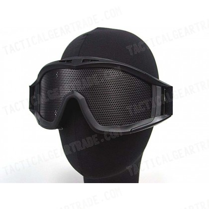 Airsoft No Fog Metal Mesh DL Style Goggle Black