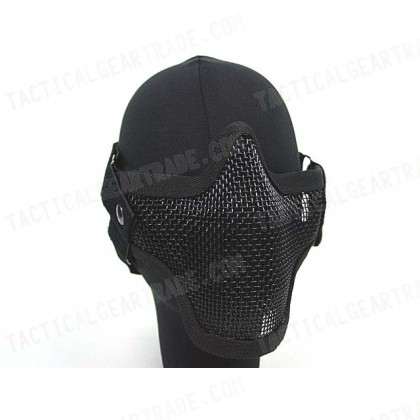 Black Bear Airsoft Stalker Style Shadow Mesh Mask Black