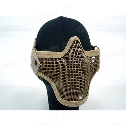 Black Bear Airsoft Stalker Style Shadow Mesh Mask Tan