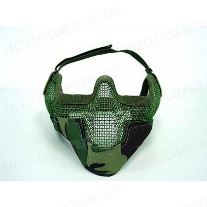 Black Bear Airsoft Stalker BAT Raider Mesh Mask Woodland Camo