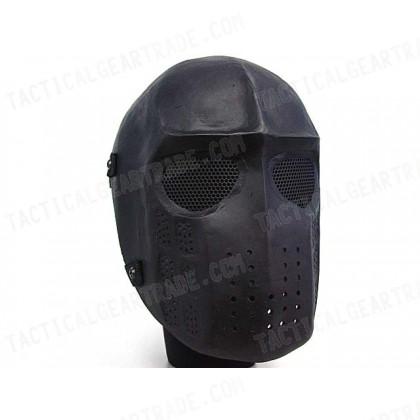 Full Face Ghost Recon Airsoft Mesh Goggle Mask Black