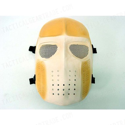 Full Face Ghost Recon Airsoft Mesh Goggle Mask Tan