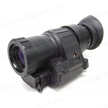 PVS-14 NVG Style 3x Magnifier Scope with Red Laser Black